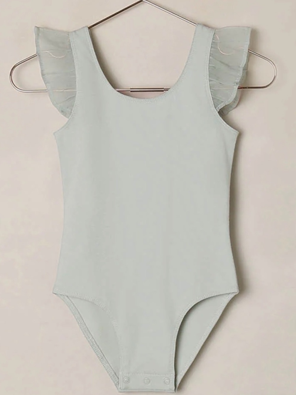 NWT Noralee Provence Tulle Flutter Sleeve Bodysuit 10 Sky